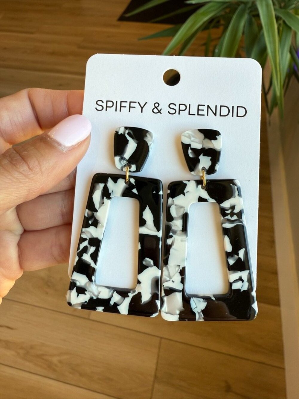 🍒 2/$20 - Black and White Acrylic Earrings